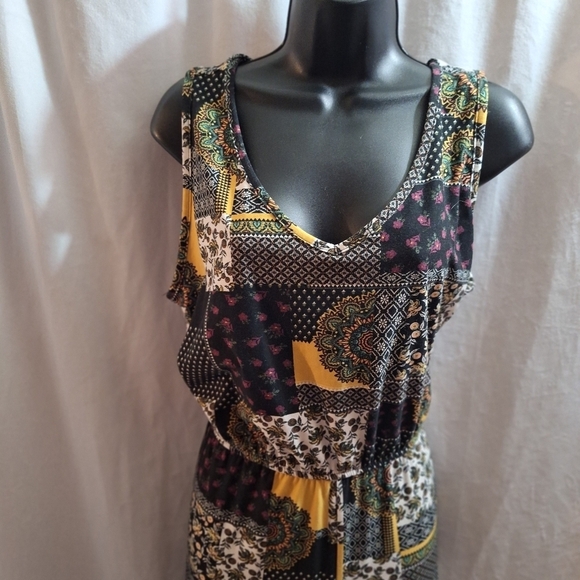Bobbie brooks Jumpsuit medium patchwork print - Picture 1 of 6